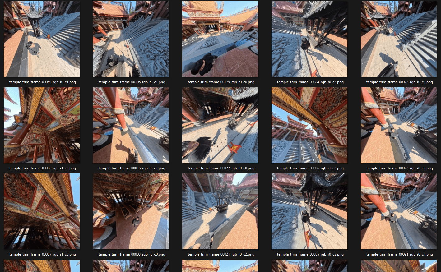 Multiple photos of Nankunshen Temple taken from different angles