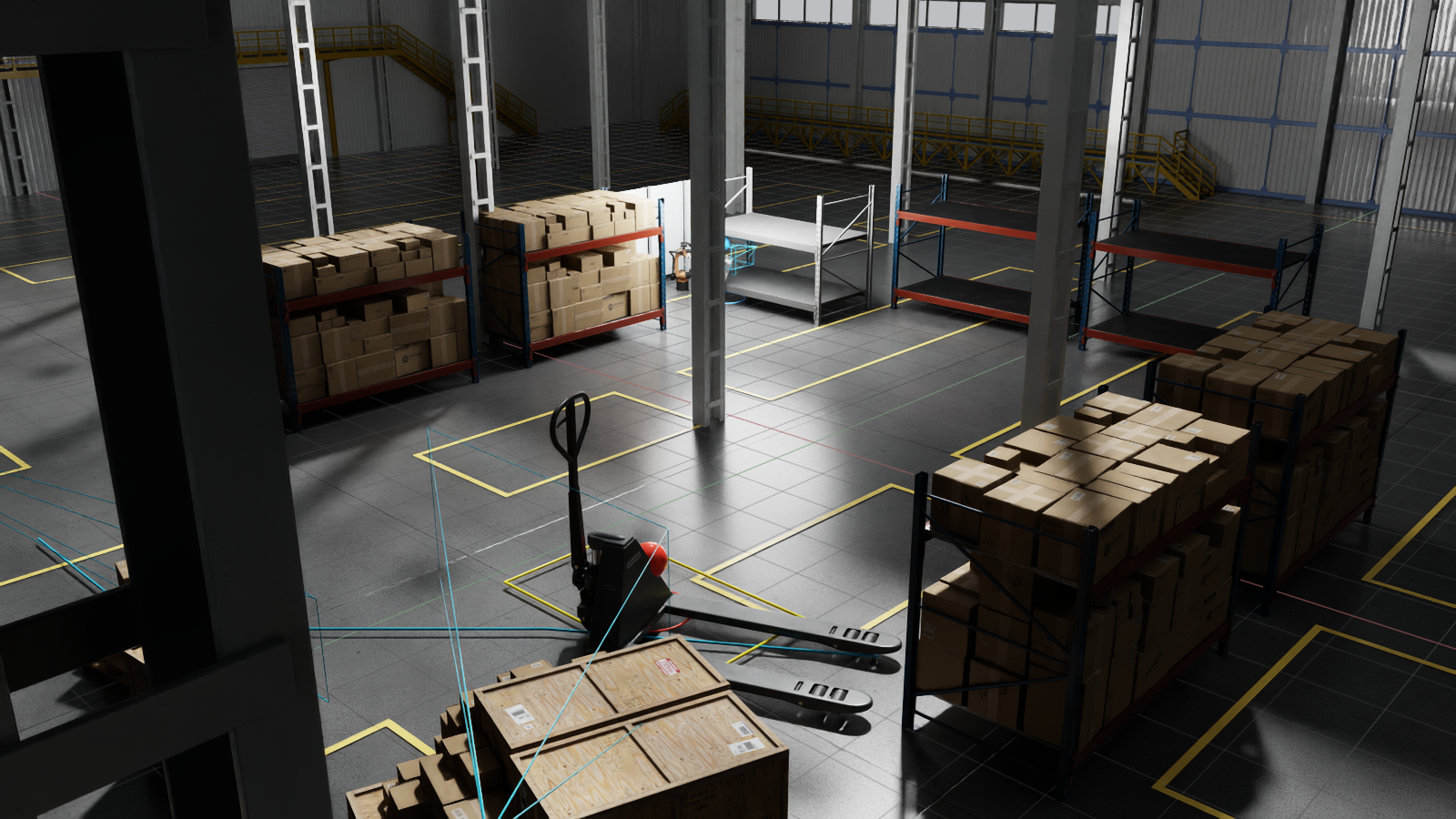 Smart Warehouse CAD-to-SimReady Digital Twin
