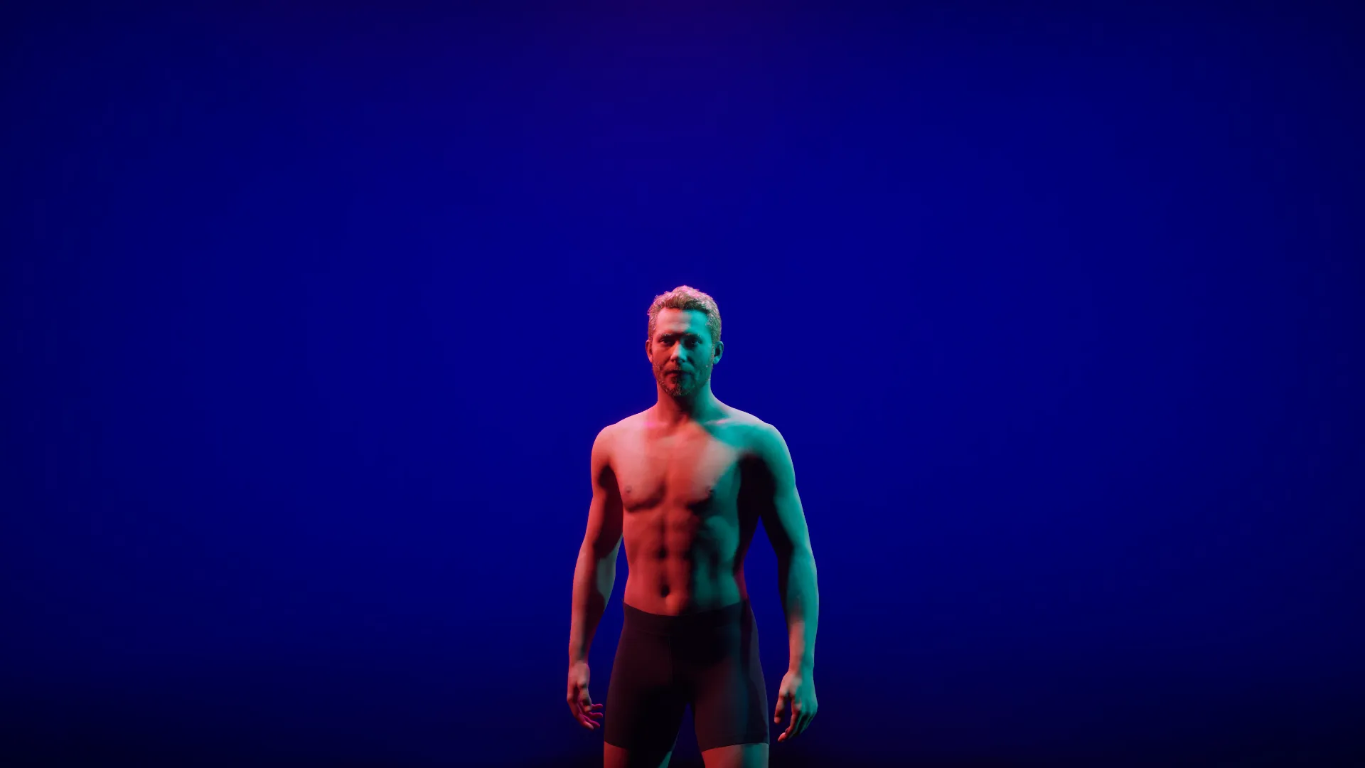 Blue and cyan lighting mood