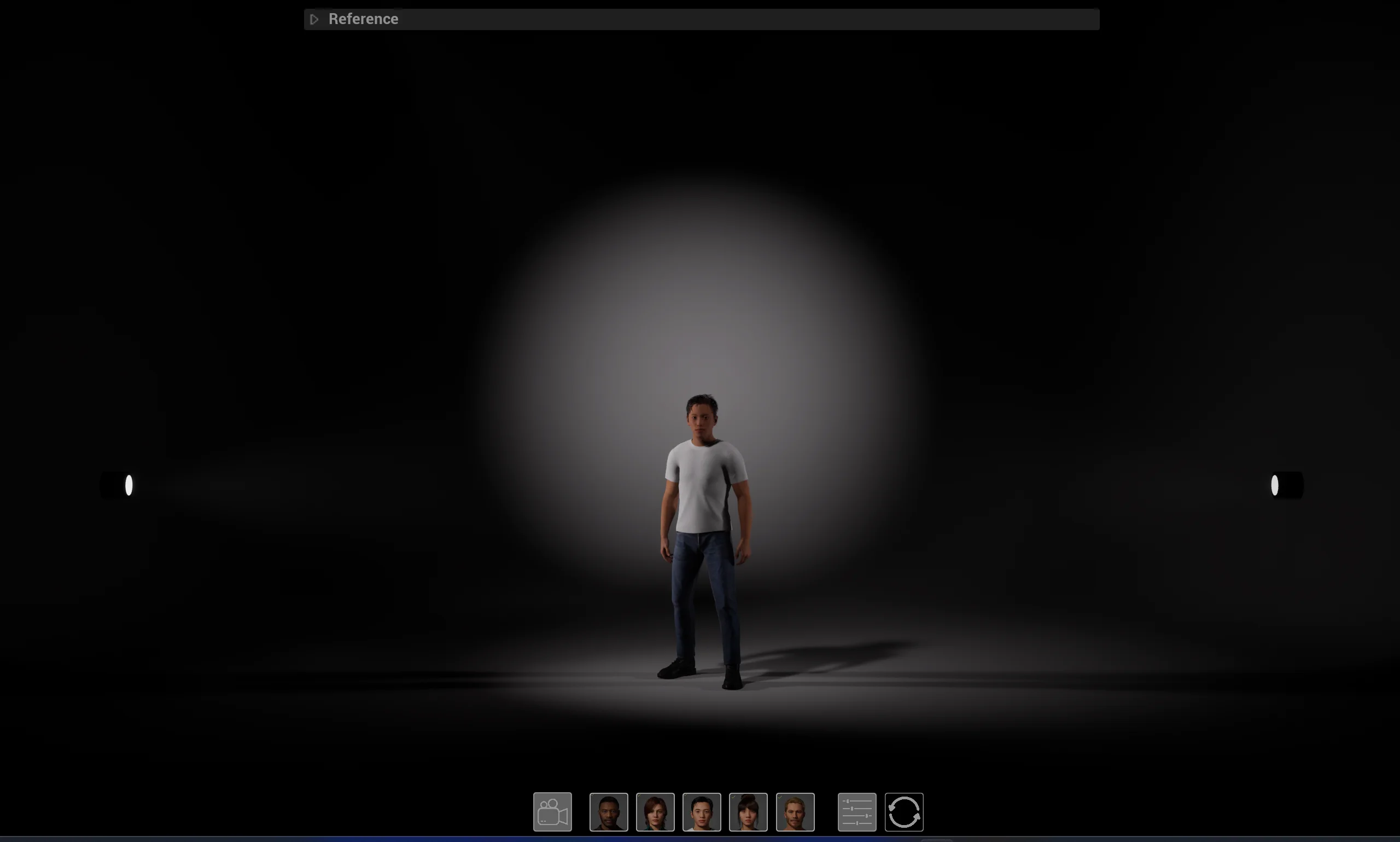 Clean front light with white cyc