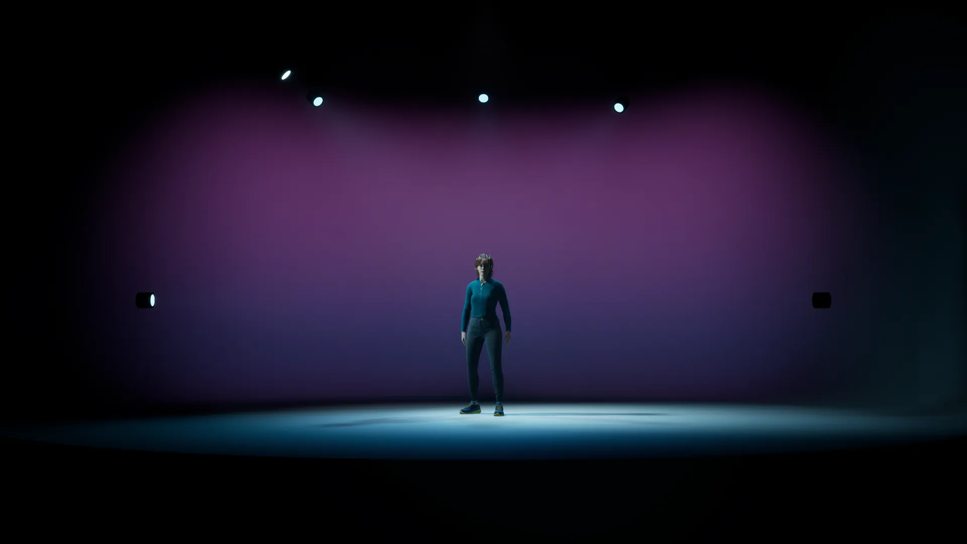 Purple cyc with full stage