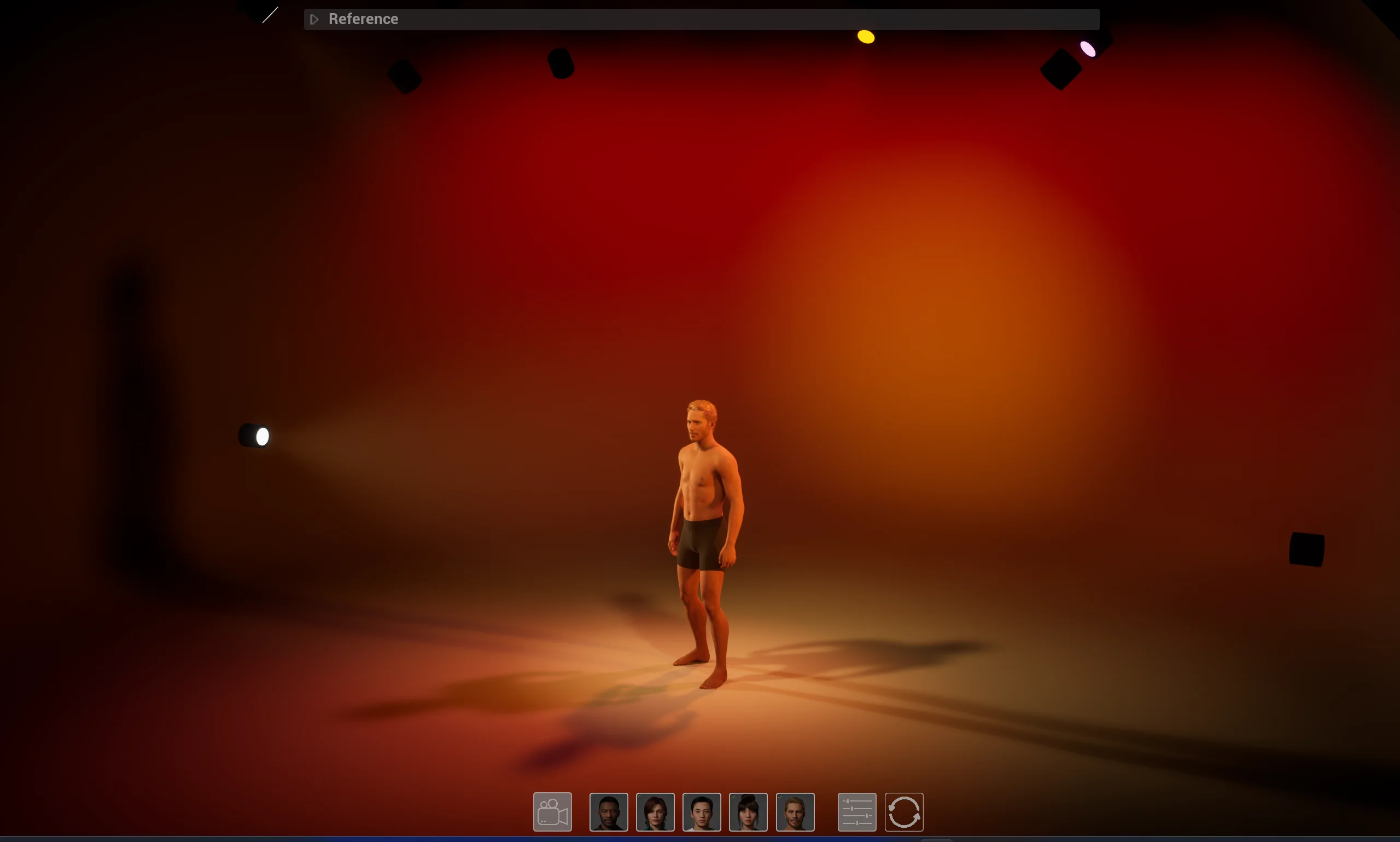 Warm orange cyc background