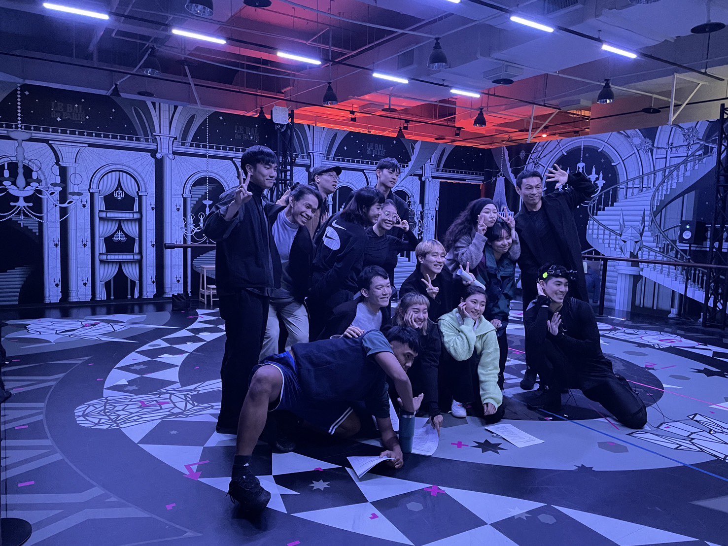 Full team group photo at venue