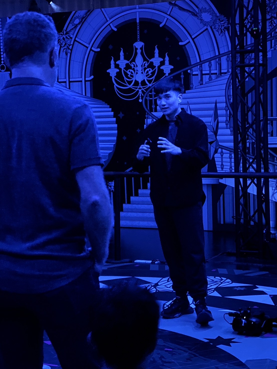 Technical rehearsal on stage