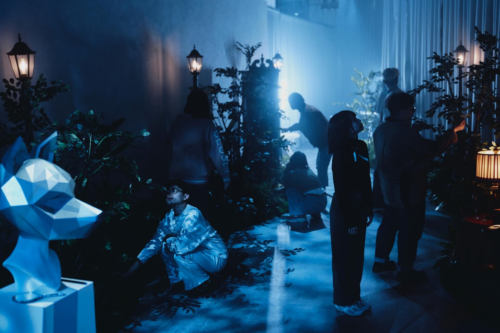 Immersive garden reception area