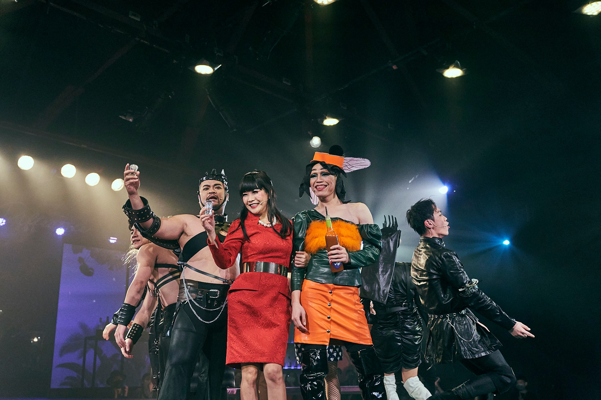 Cast in elaborate costumes