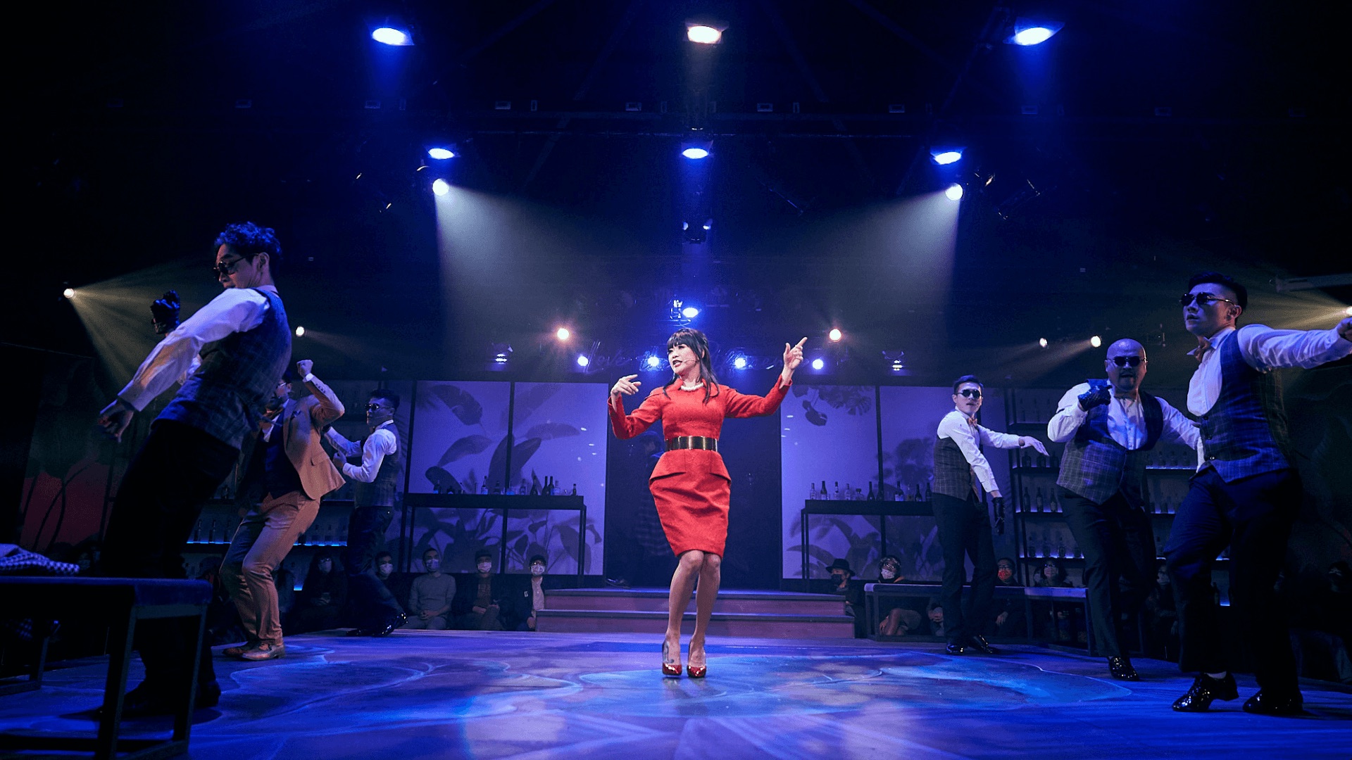 Red dress dance scene