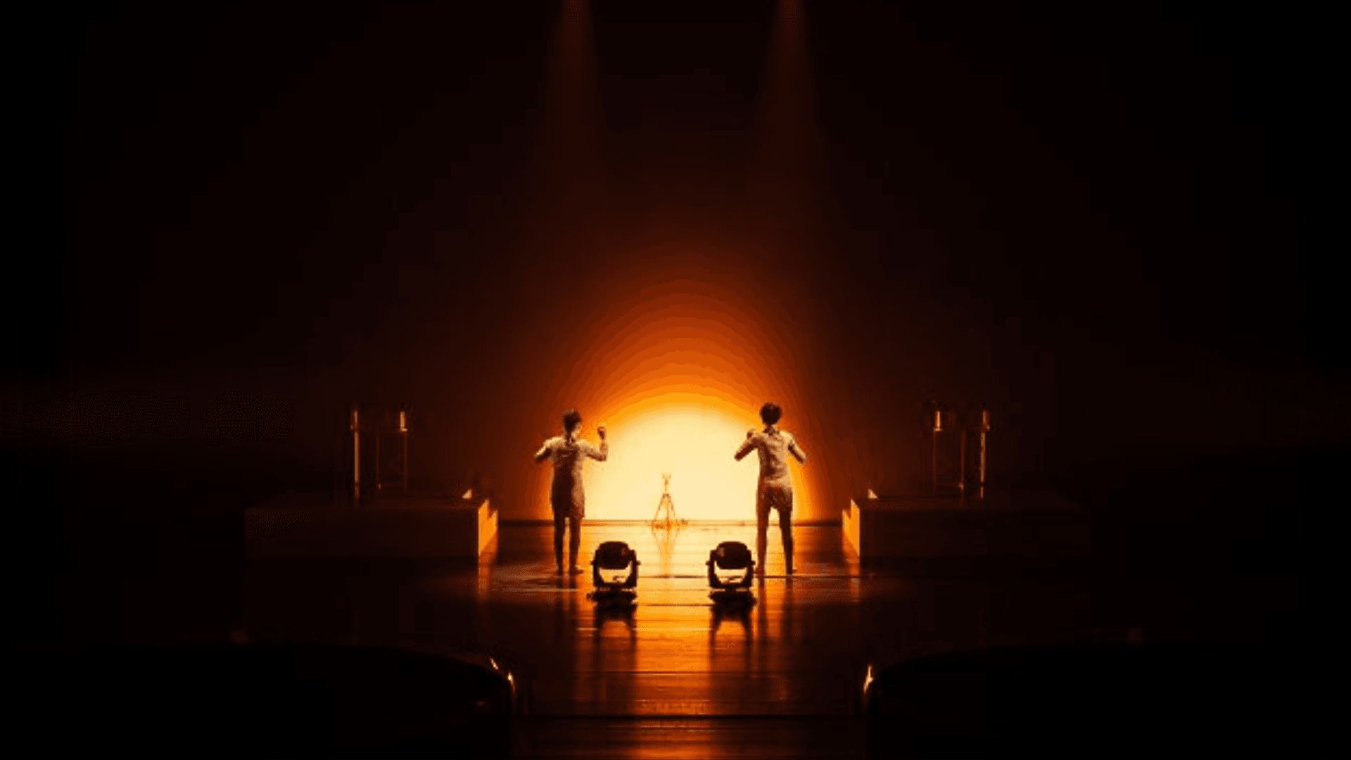 Warm orange atmosphere