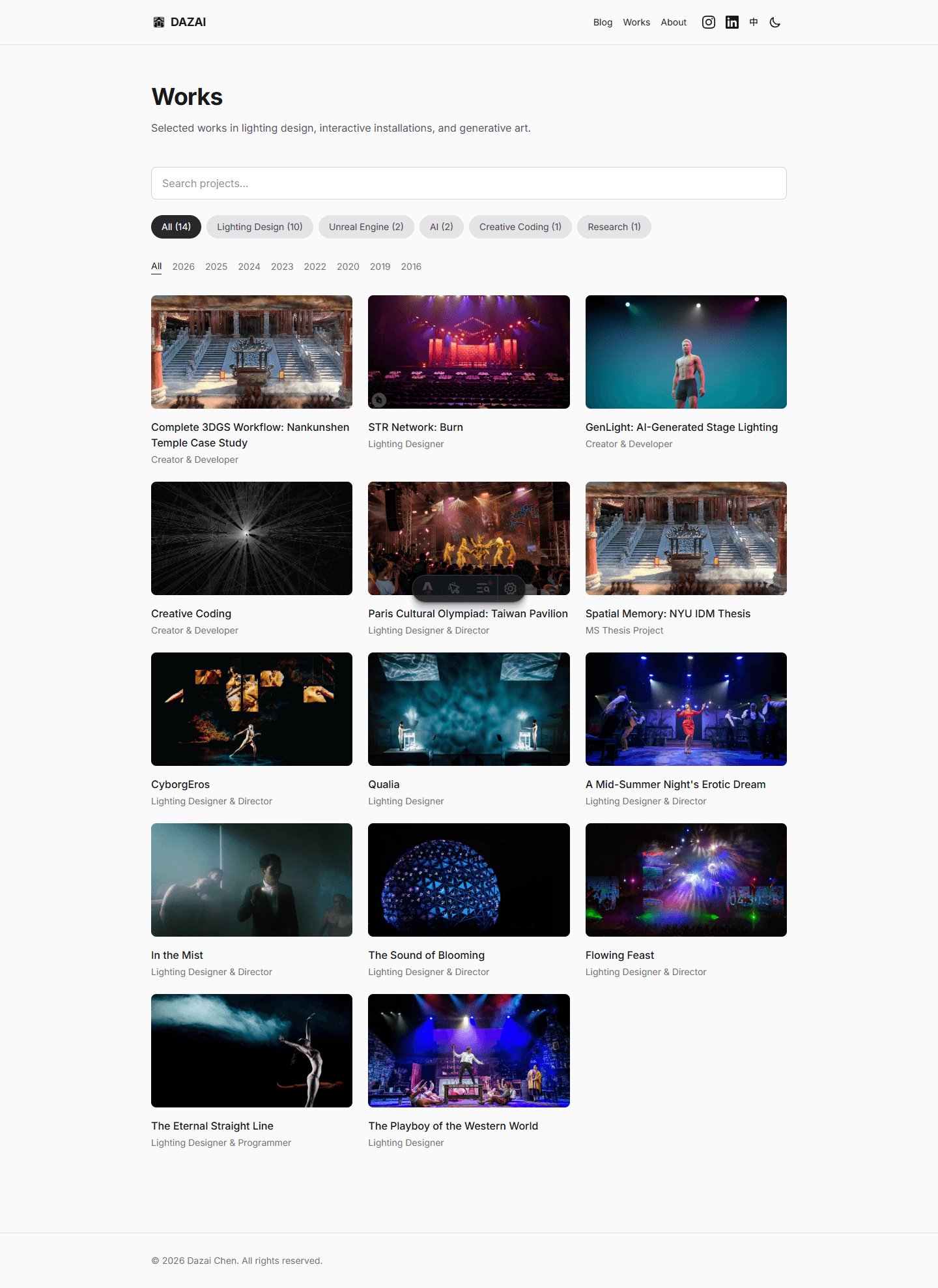 Works page on Day 14