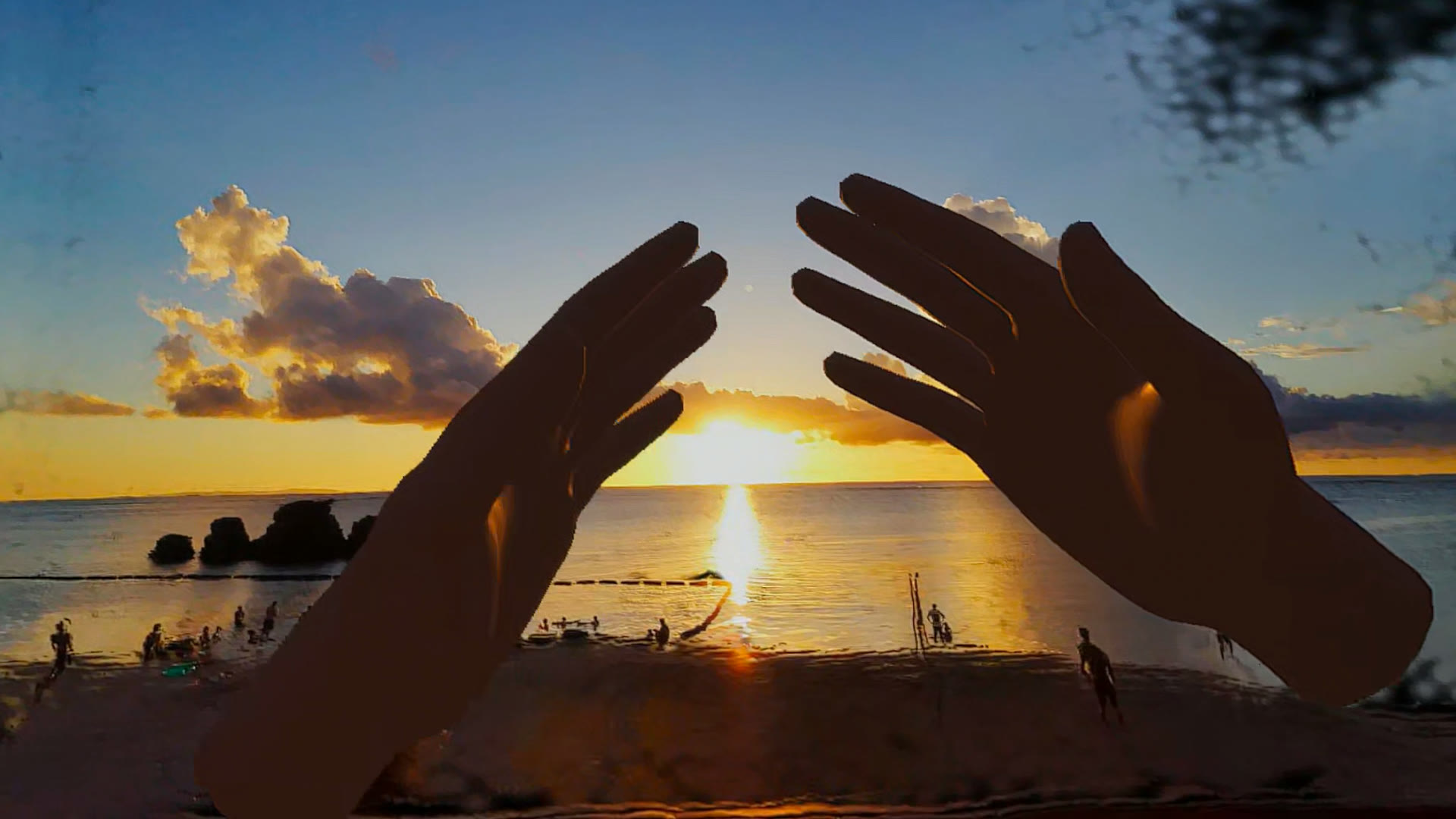 Beach, Okinawa - hands