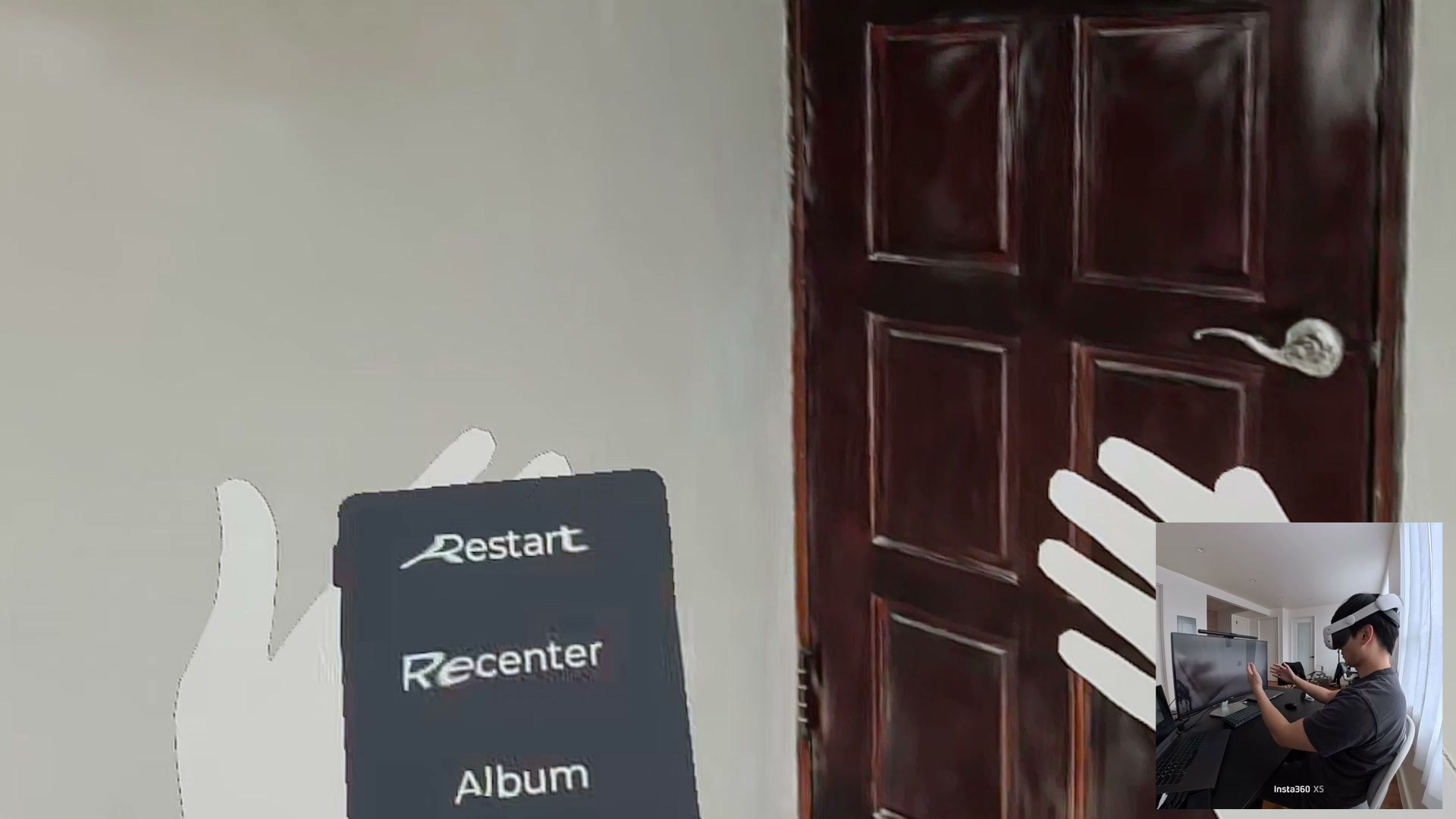 Palm menu in apartment